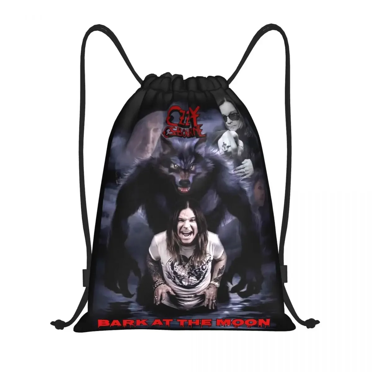 Custom Heavy  Rock  Drawstring Bags Men Women Lightweight Sports Gym Storage Backpack