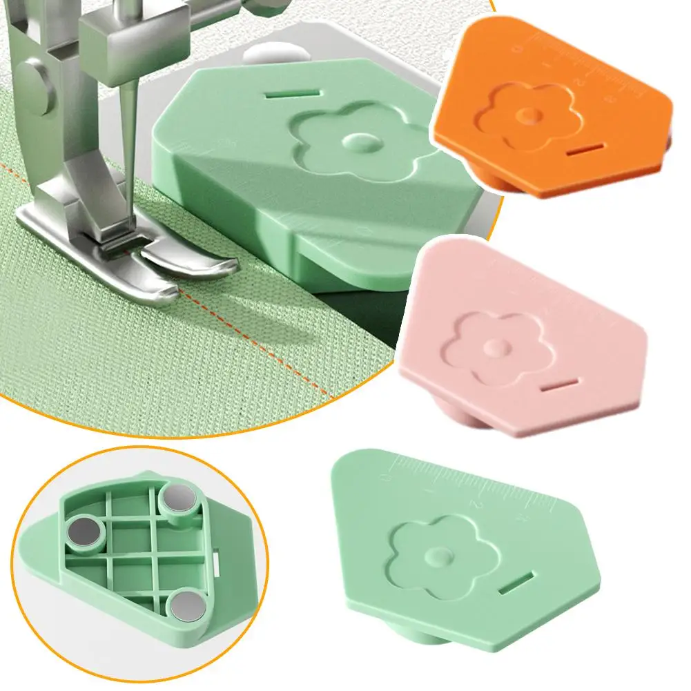 Magnet Lock Stitcher Sewing Machine Accessories New Magnet Polygonal Plastic Gauge Edge Anti-curling Positioner Multi-purpo W2i1