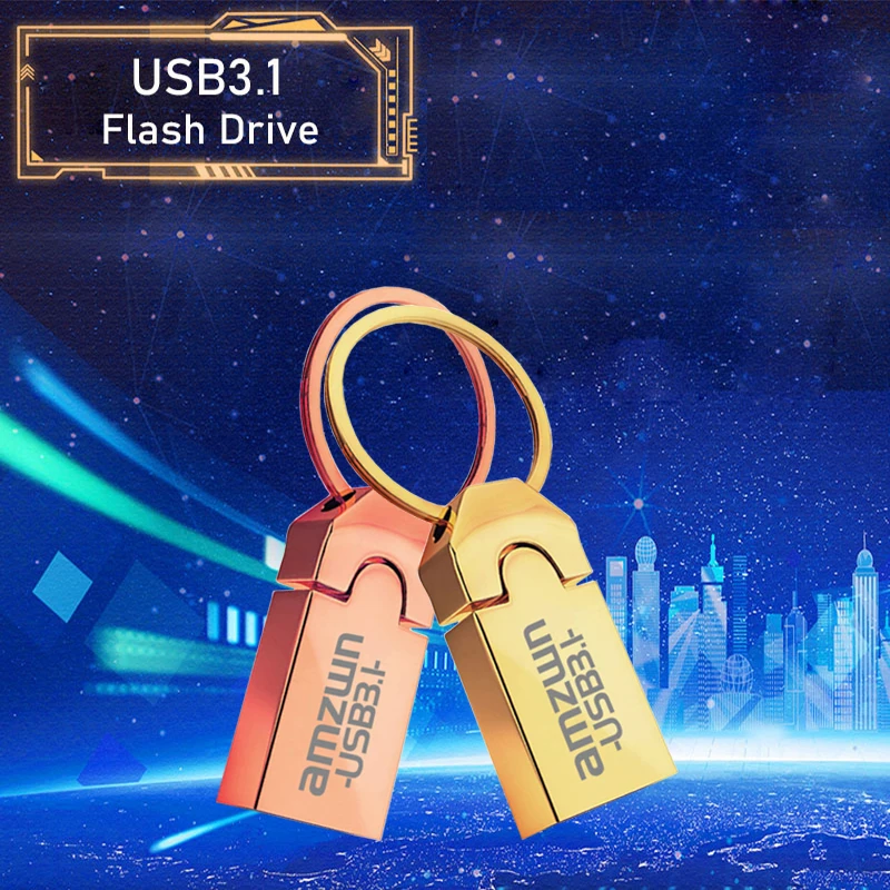 Hot sale USB3.1 Flash Drive 4GB 8GB 16GB 32GB Metal Pendrive 64gb usb Metal u disk High Speed Waterproof Key Pen Drive stick