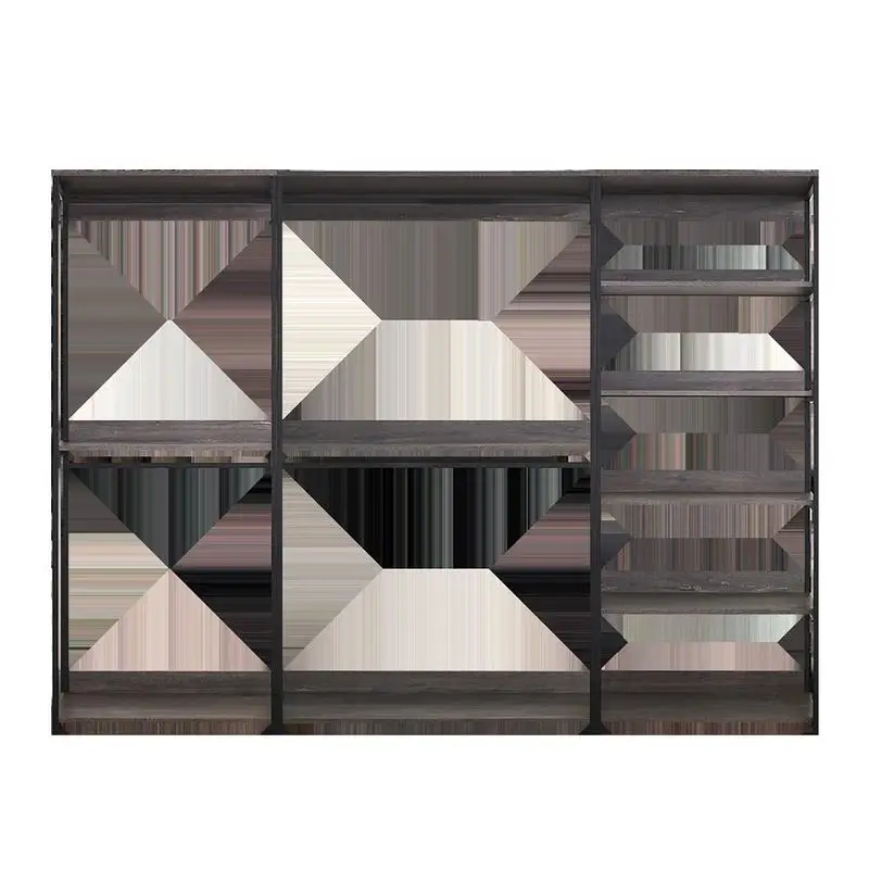 

Wood Walk-in Closet System Storage Solution Organizer for Clothes Shoes Accessories