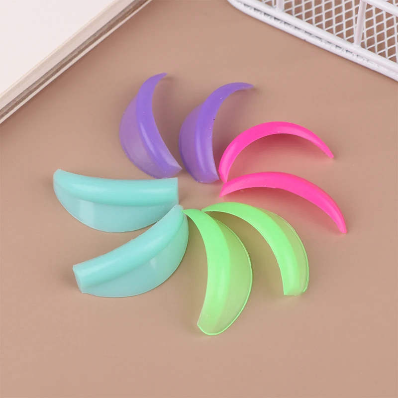 4Pairs Silicone Eyelash Perm Pads Lashes Rods Shield Lifting 3d Eyelash Curler Accessories Applicator Makeup Tool