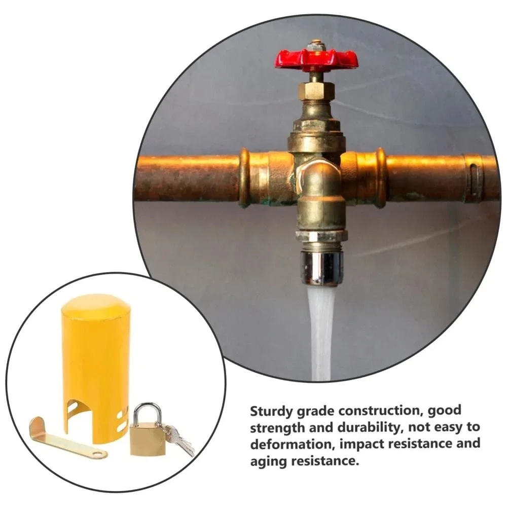 Heavy Duty Outdoor Faucet Cover Metal Easy Installation Faucet Lock Practical Design Theft Protection Hose Bib Lock