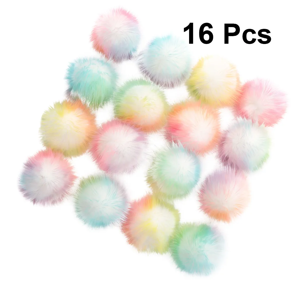 16Pcs Cute Pompom Balls 10Cm Diameter for Sweater Hat Shoes DIY Sewing Crafts Creative Clothing Accessories Gift Set Bulk Pack