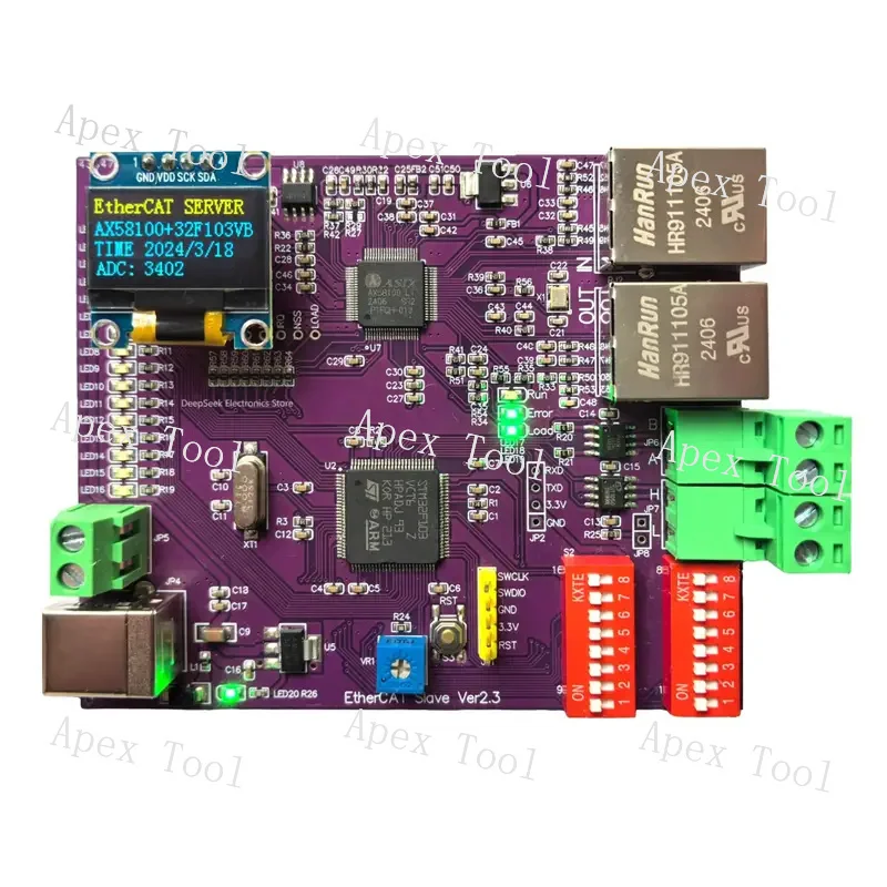 EtherCAT Development Board STM32+ET1100/AX58100/LAN9252 CAN/485 Interface