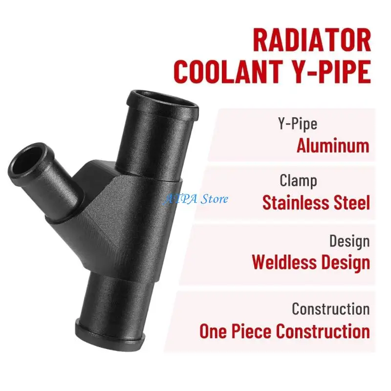 

U13C Engine Cooling Y Pipe Connector For F250 F350 F450 F550 E350 E450 Vehicles Aluminum Radiator Coolant Hose