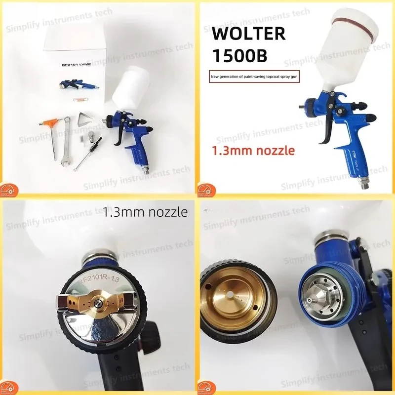 High Atomization Paint Spray Gun with 1.3mm Nozzle for Automotive Refinishing Water Based and Oil Based Paints