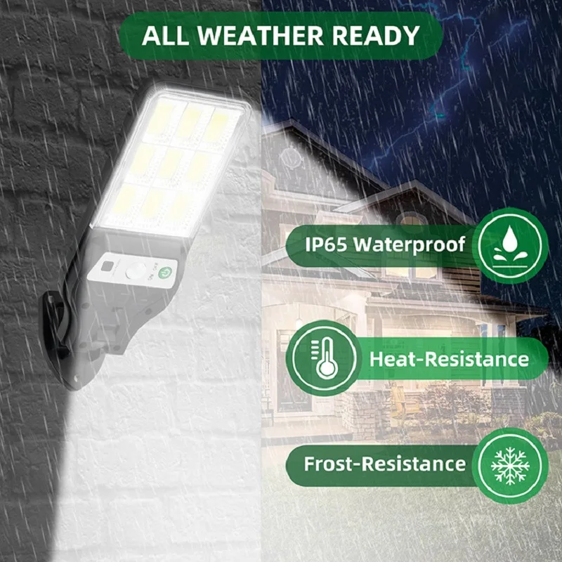 350000LM Outdoor Solar Lights Motion Sensor Solar 3 Modes Waterproof Security Wall Lighting for Patio Garden Door Street Light