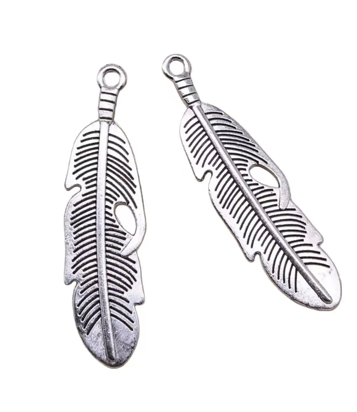 

10pcs 49*13mm Alloy metal accessories vintage feather design pendants for DIY findings HWL2577 handmade sfindings