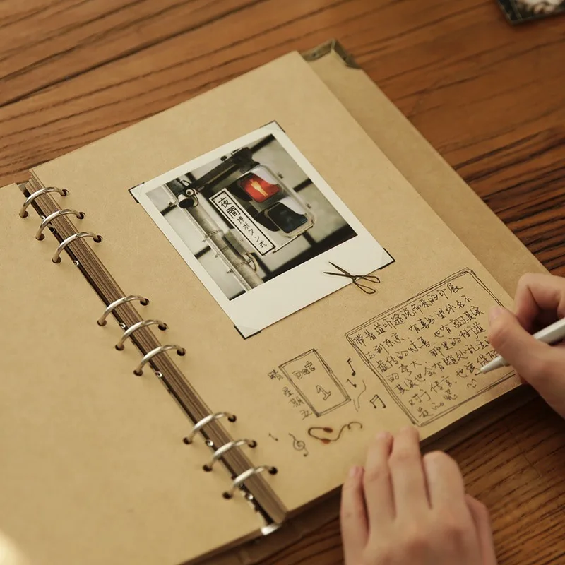 40Pages Blank Photo Album Scarpbook Cover Loose-leaf Wedding Albums Photo Baby DIY Scrapbook for Travel Album for Photo for Kids