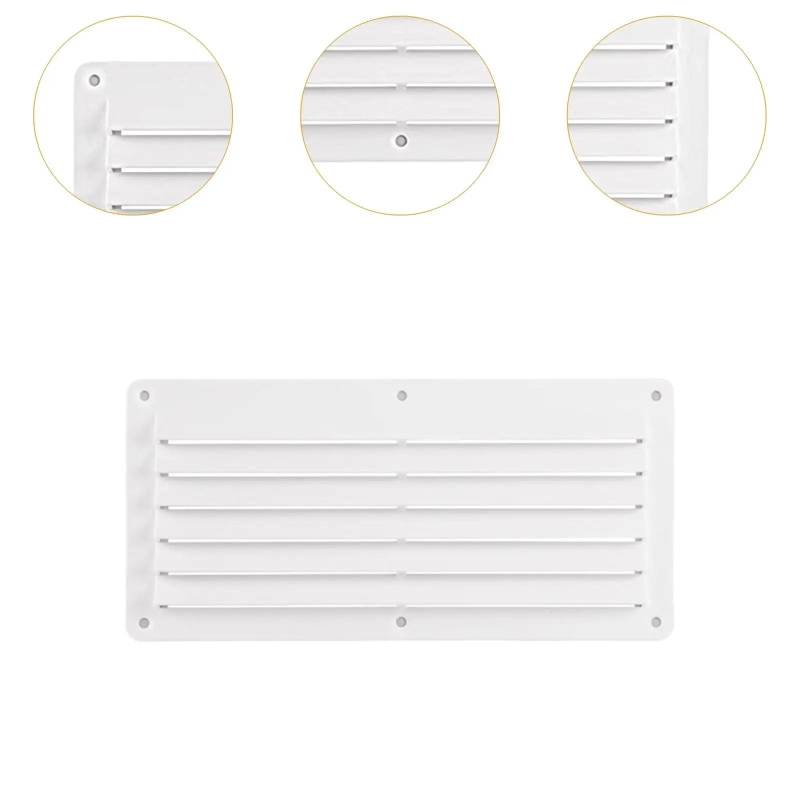 ルーバー付きエアベント換気グリル 取り付け簡単 交換用 頑丈な排気ベント 長方形 RV マリンアクセサリー用