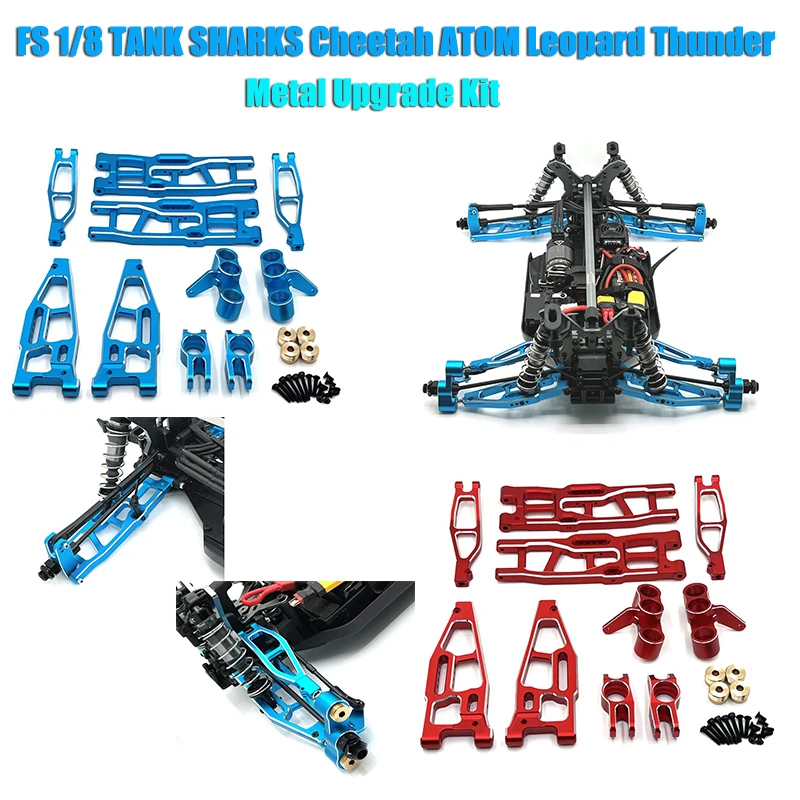 

FS 1/8 Танк акулы Гепард ATOM Leopard Thunder RC пульт дистанционного управления автомобильные детали металлический комплект для обновления