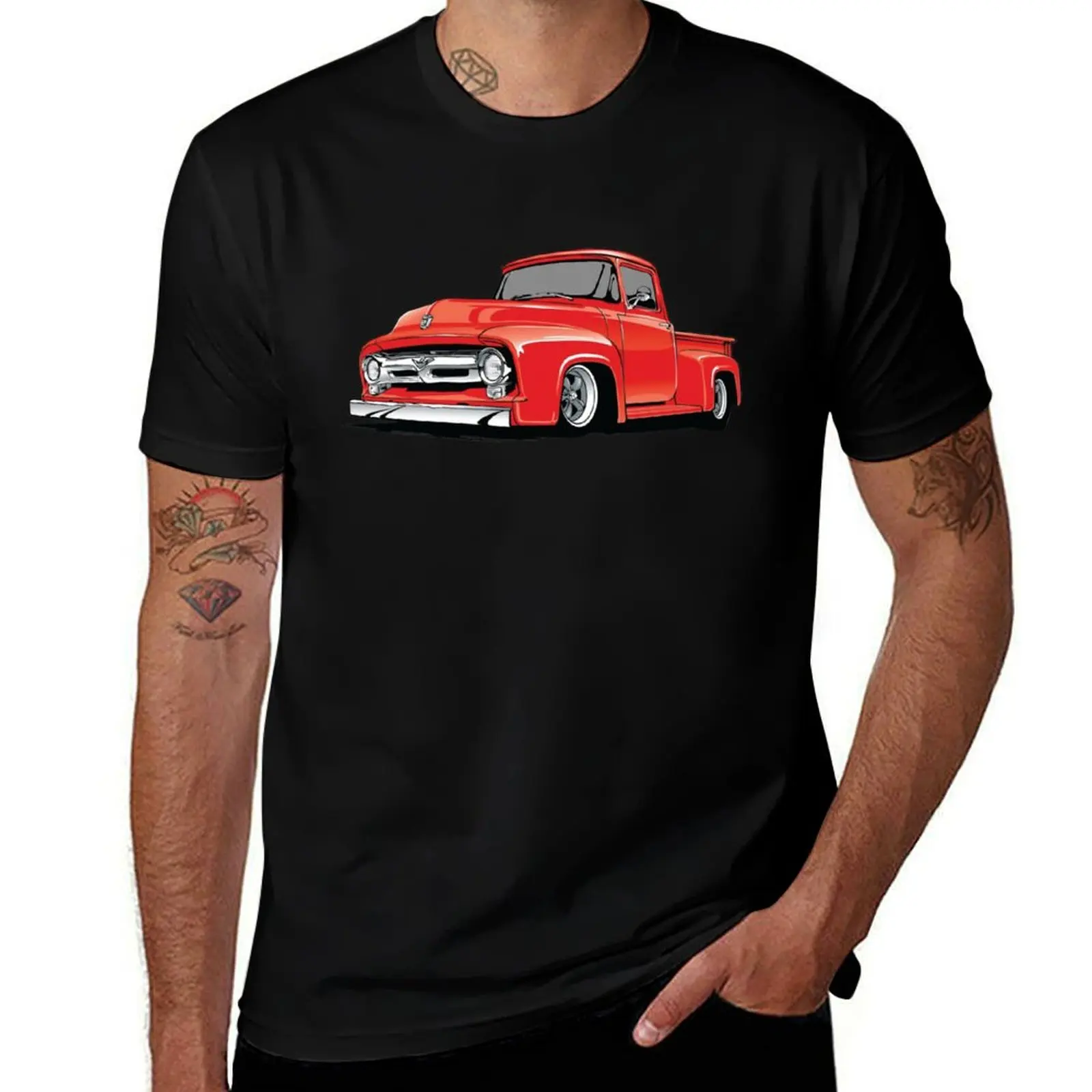 1956 Ford F 100 Pick Up Truck T-Shirt cute clothes boys whites plus size tops funny shirt cotton Men's t-shirts