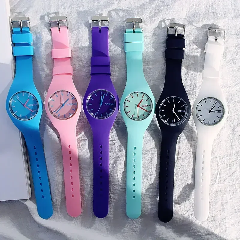 

New Fashion Jelly Silicone Watch Women Casual Geneva Sport Watches Reloj Mujer Quartz Wristwatch Hot Sale Men Watch Reloj Hombre