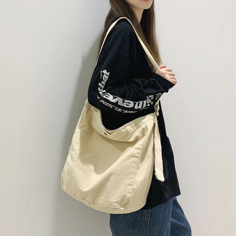 

Large Canvas Messenger Bag Shoulder Bag for Women Fashion Hobo Bag Vintage Travel Purse Women's Canvas Crossbody Bag