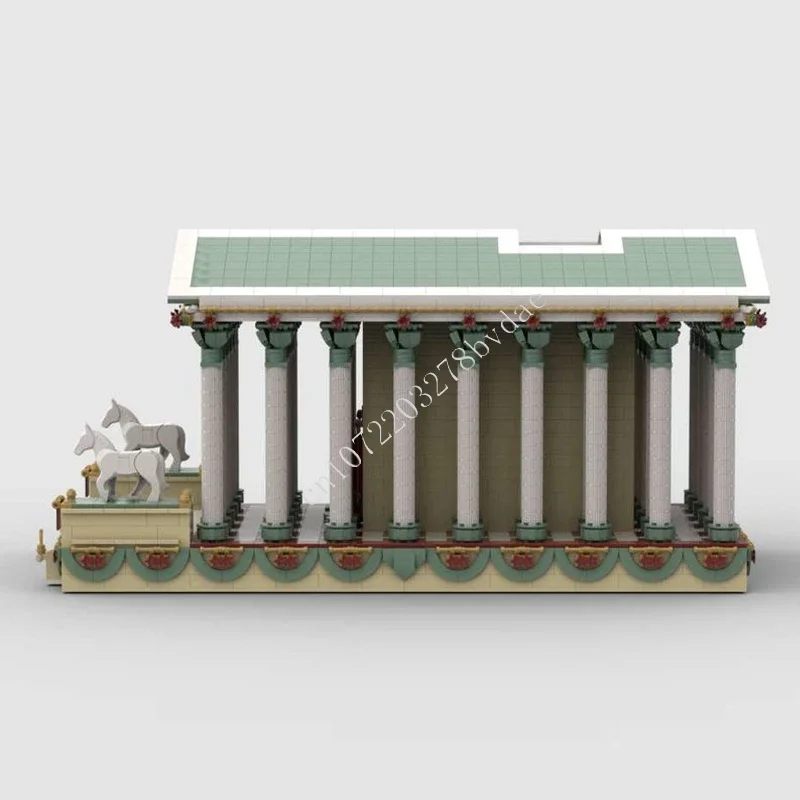 5716PCS Temple of Apollo Modular MOC Creative street view Model Building Block Architecture DIY Education Assembly Model ToyGift