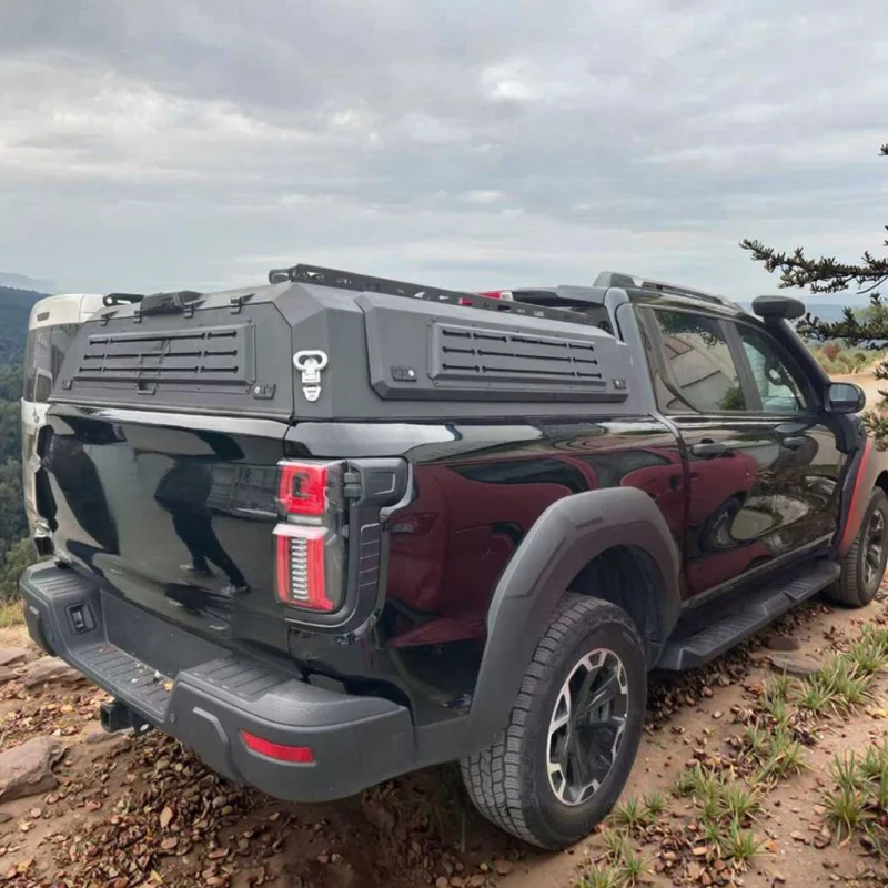 High Quality Aluminium Half Height Short Canopy Manganese Steel Hardtop Camper For GWM Poer Cannon Ute 2021-2025