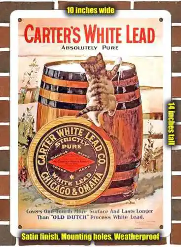 Metal Sign - 1910 Carter's White Lead Paint- 10x14 inches