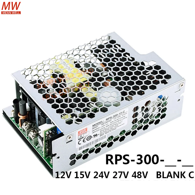 MEAN WELL 300W Reliable Green Power Supply RPS-300-12 RPS-300-15 RPS-300-24 RPS-300-27 RPS-300-48 RPS-300-12-C RPS-300-24-C