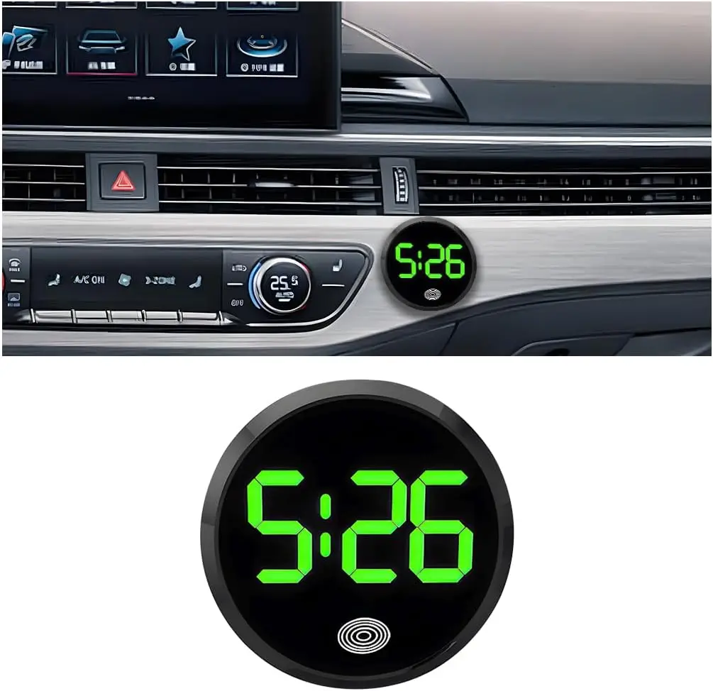 

Fashionable Car Dashboard Digital Clock LED Clock Touch-Control Dashboard Watch Universal for Most Cars, E-Bikes, Study Desks