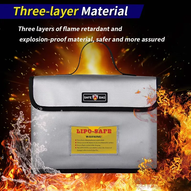 LiPo Battery Portable Fireproof Safety Bag Explosion Proof Fire Resistant Charging Sack Battery Safe Bag For Battey waterproof