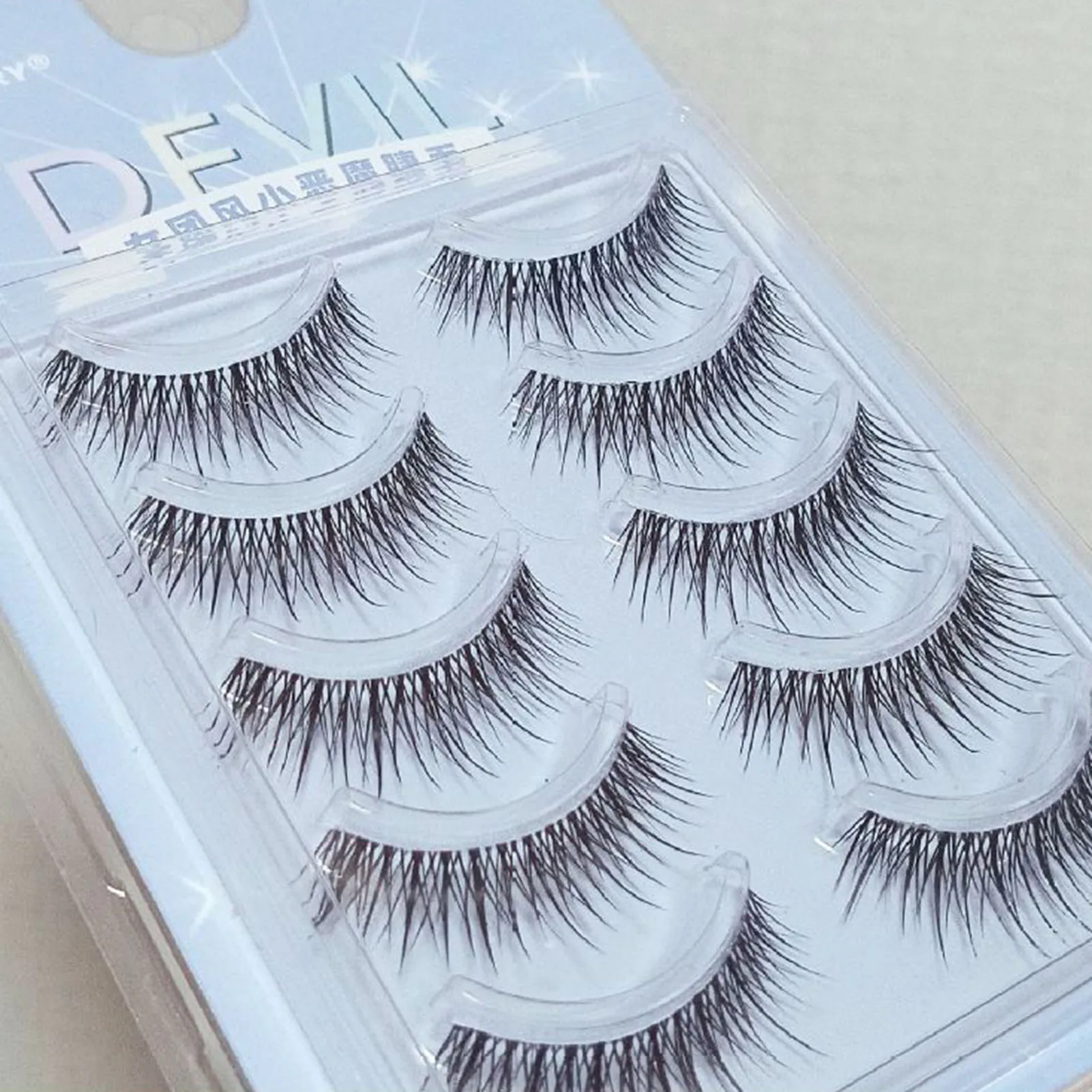 5 Pairs Wispy Fake Eyelashes Lightweight Fur False Eyelashes for Beauty Blogger Makeup Supplies