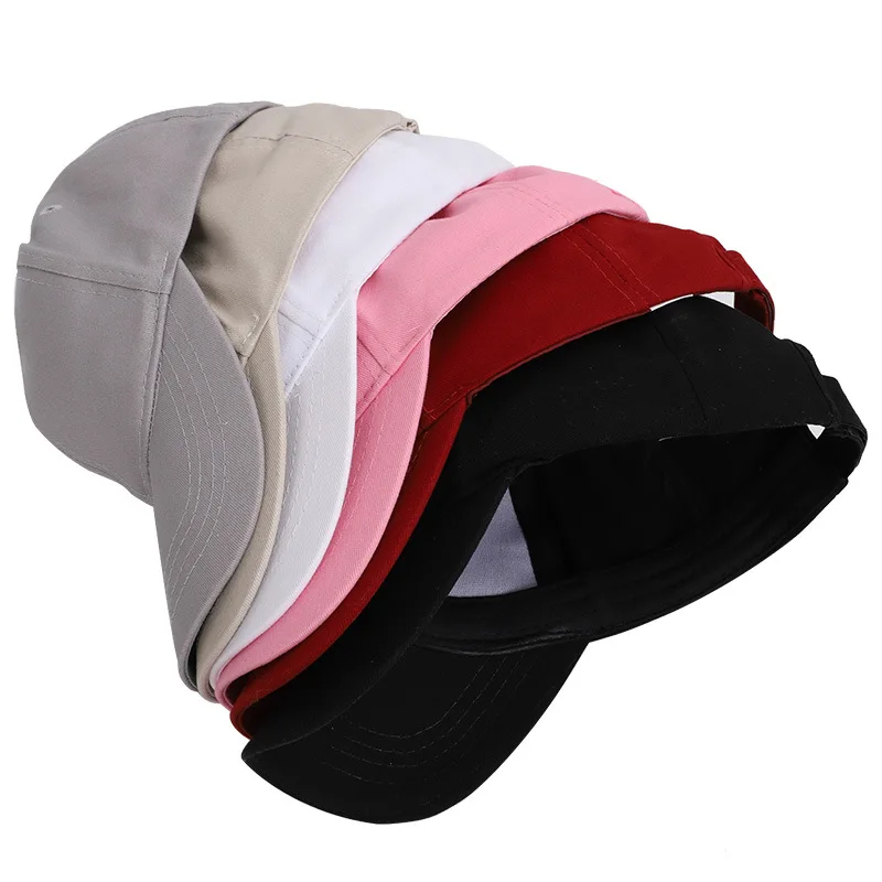 Solid Color High Ponytail Baseball Cap for Women Girls Sport Running Golf Tennis Caps Bundle Hair Tie High Messy Bun Ponycap