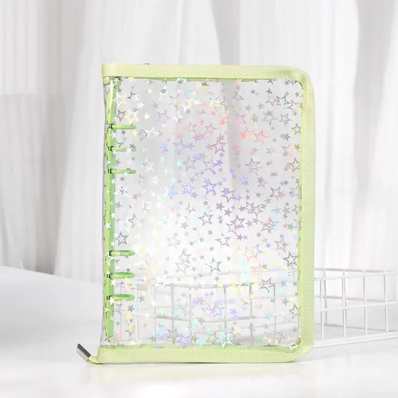 A5 Laser Star Zipper Binder Organizer