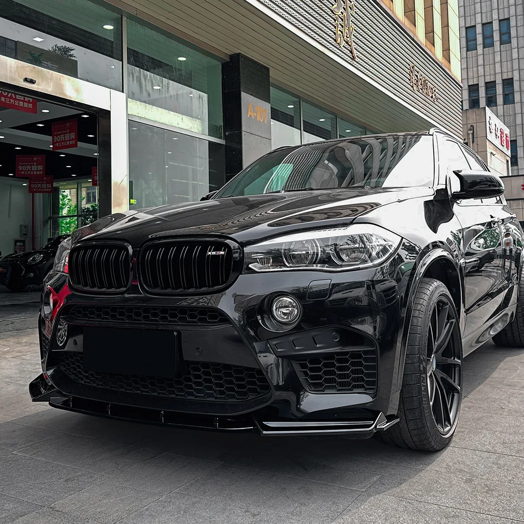 For BMW X5M F85 X6M F86 2015-2018 Front Lip Spoiler Diffuser Splitter ABS Plastic Body Kit Accessories