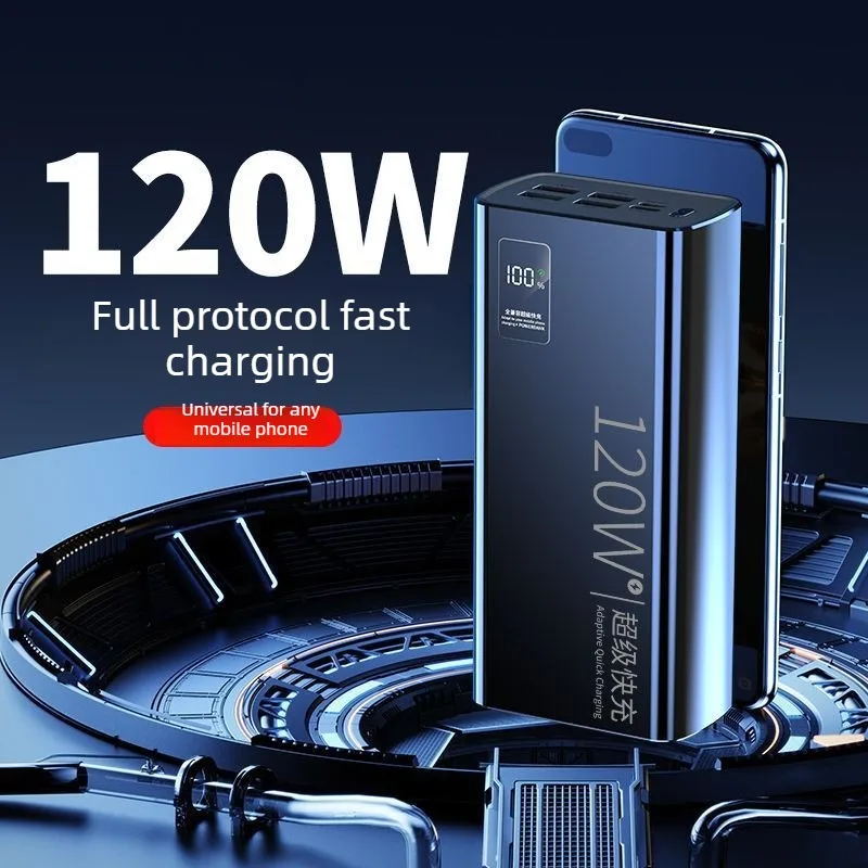 20000/30000/50000/80000mAh Power Bank 120W Super Fast Charging Bidirectional Fast Charge Portable Universal External Battery view 5