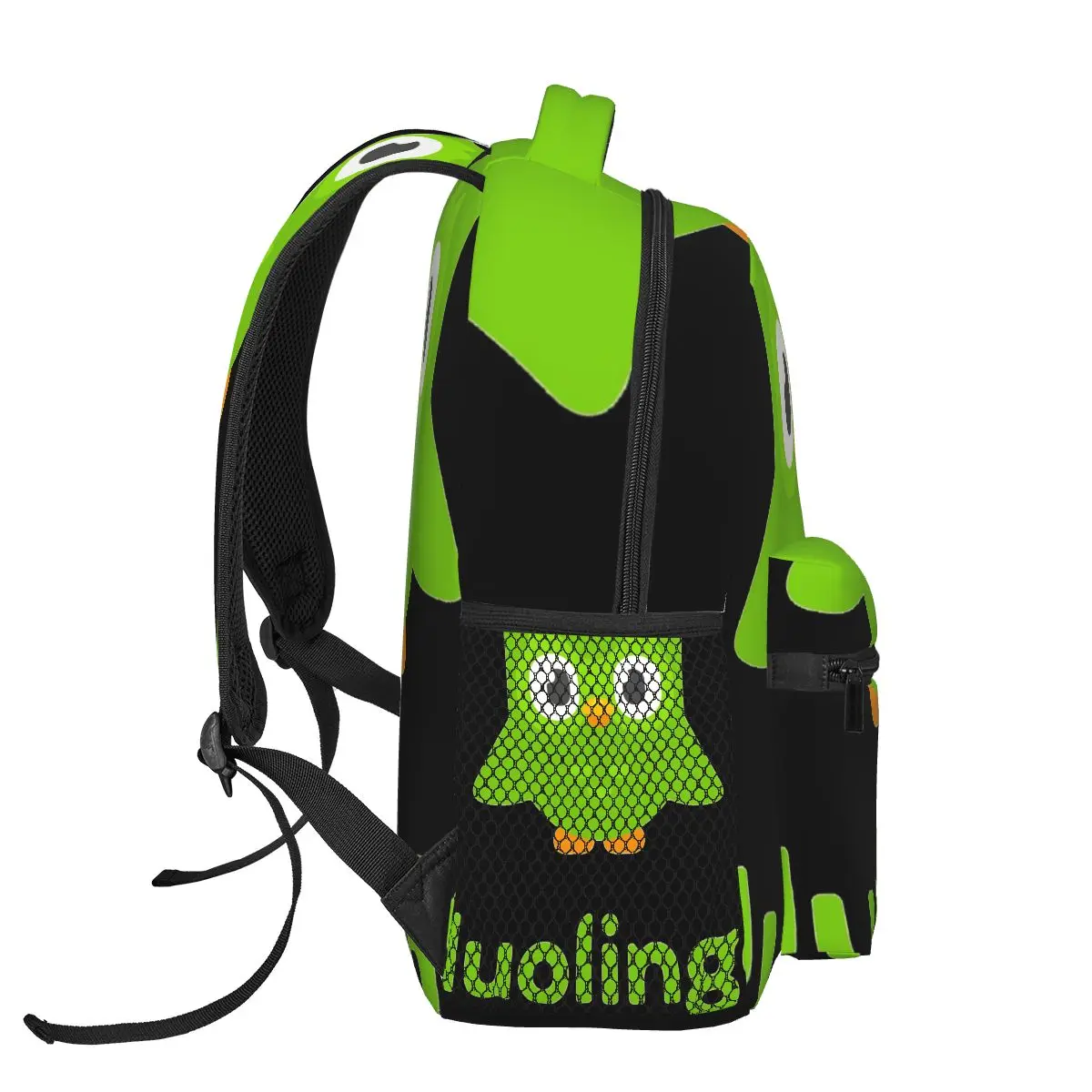 Duolingo-Unisex coruja Duo Casual mochila, estudantes, lazer, viagens, computador