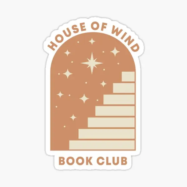 House Of Wind Book Club  5PCS Stickers for Background Decor  Funny Laptop Wall Decorations Room Anime Home Bumper Window