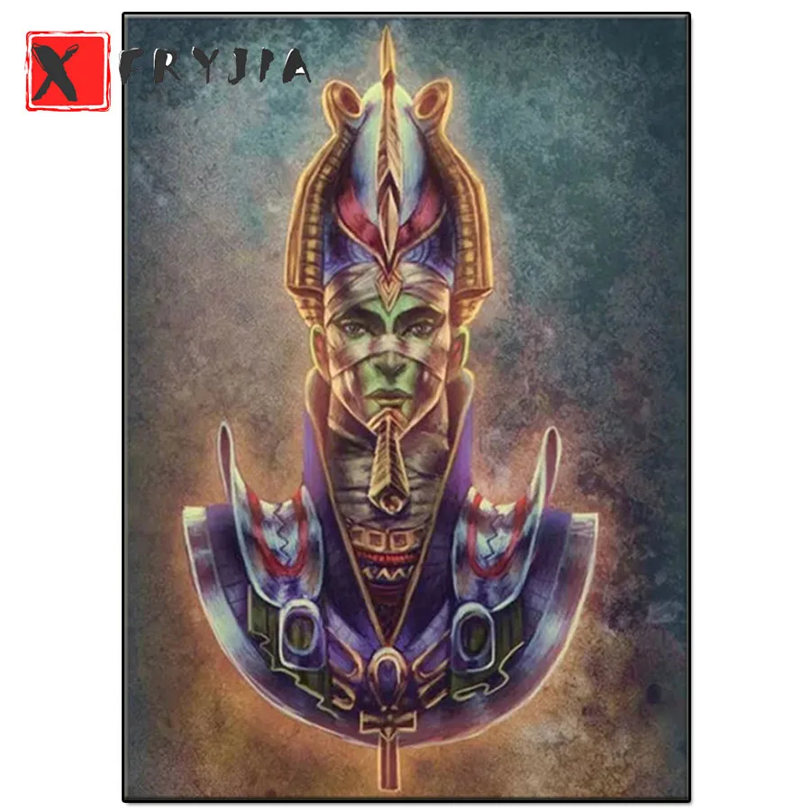 

Diy 5d diamond painting Egyptian pharaoh portrait full square drill diamond embroidery Full display cross stitch mosaic decor