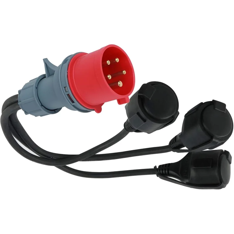 

GYTB-Camping CEE Adapter Cable With Hinged Lid & Earthing Contact Plug For Caravan, Industrial, Outdoor Use
