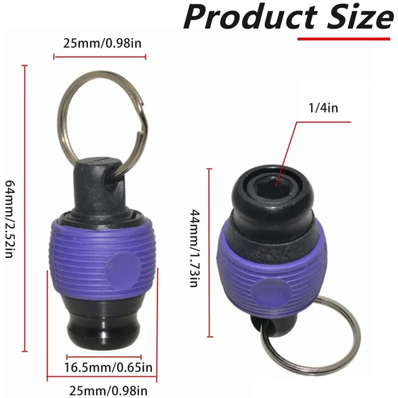 볼 그립 스크루 드라이버 비트 거치대, 고속 변경 키 체인, 휴대용 핸드 헬드 홀더, 1/4 인치 익스텐션 바 드릴 나사 어댑터, 5 개