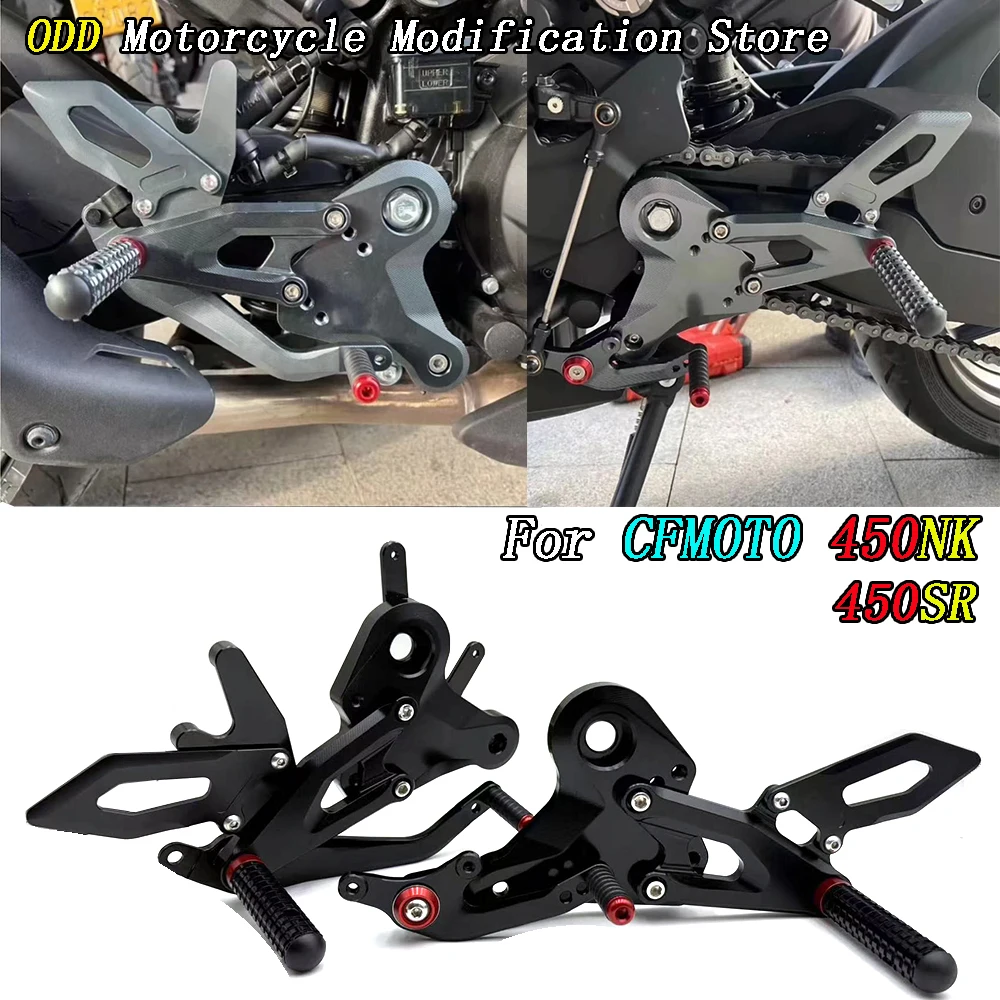 

450SR 450NK Footrest Adjustable Rear Sets Foot Pegs Rests For CFMOTO 450SR 450NK Rearset Pedal Rest Footpeg