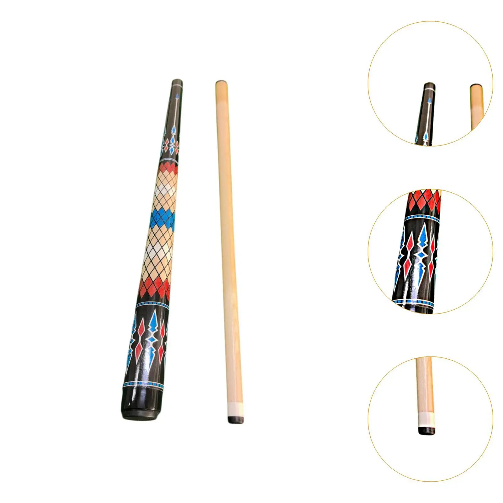 Maple Wood Professional Billiard Pool Cue Stick Two Piece 145cm Split Joint with 13mm Tip for Beginners Training Home Table