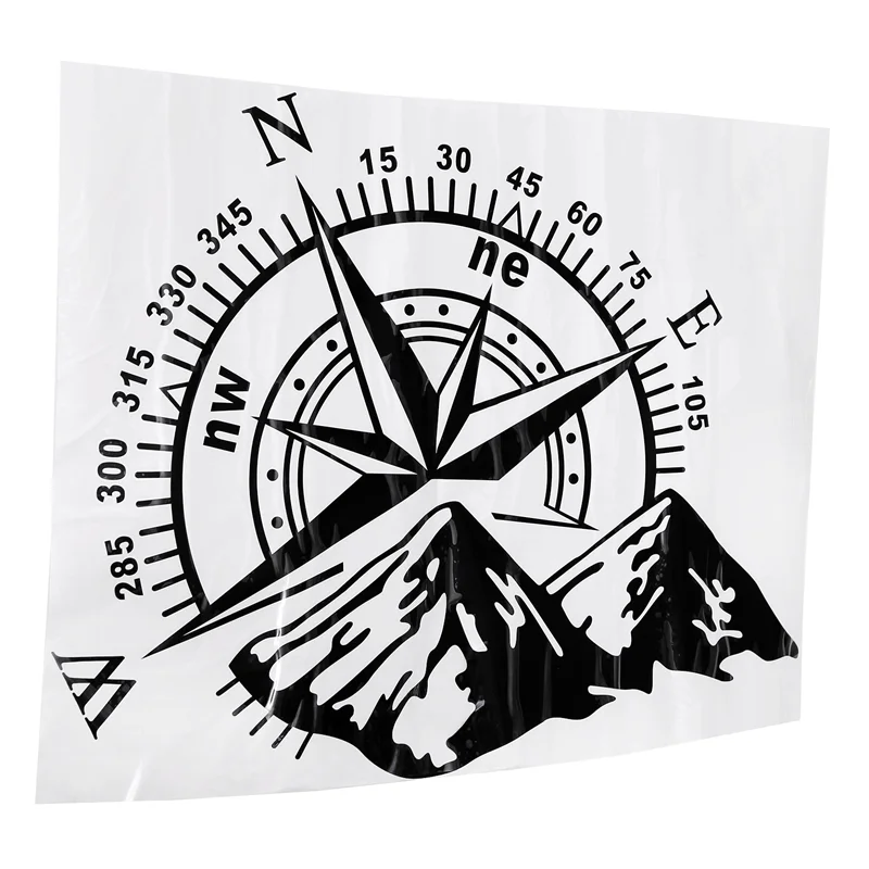 

1Pcs Car Off-Road SUV Side Body Sticker Compass Mountain Decals Sticker For SUV Off-Road Jeep Waterproof Ford