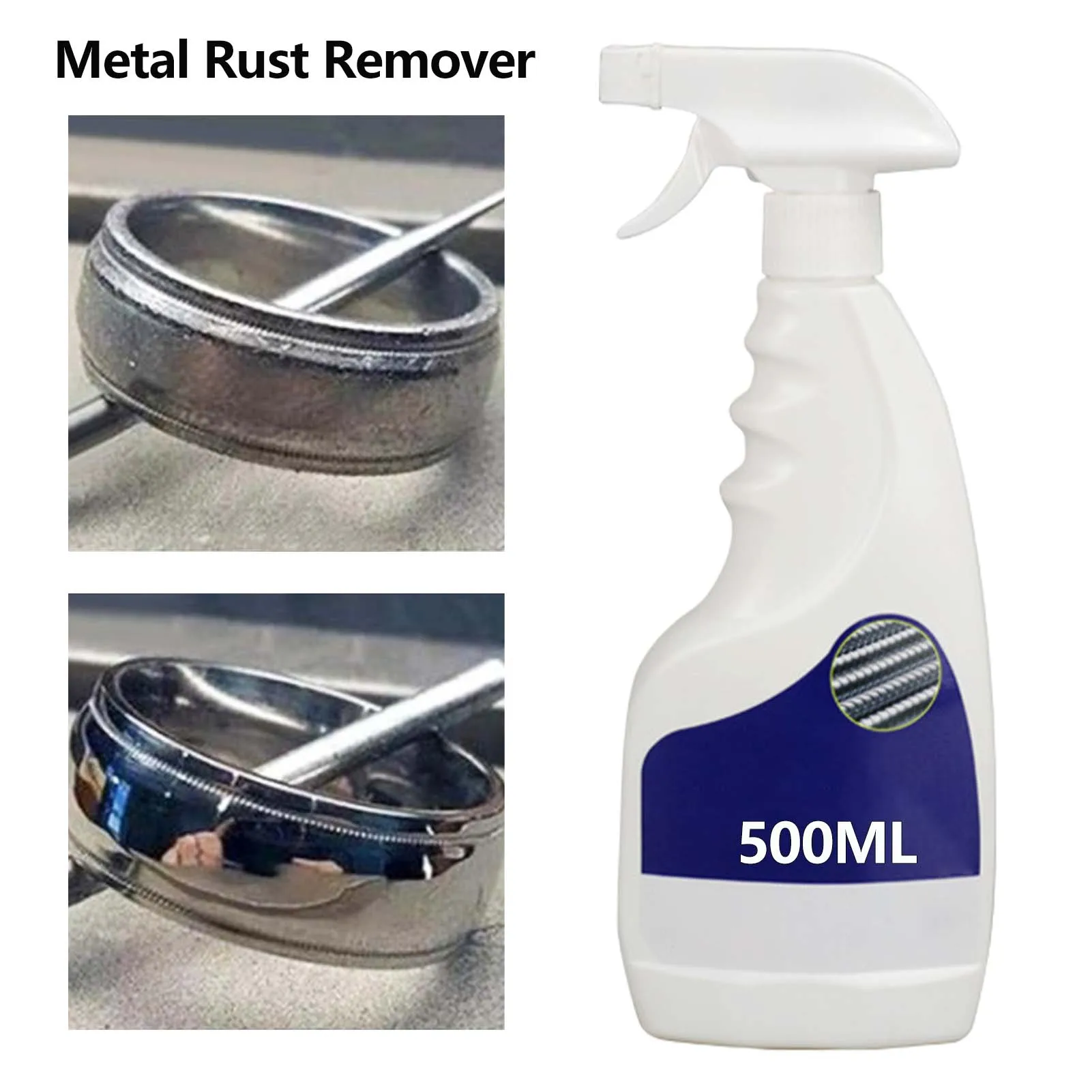 

Heavy-Duty Metal Rust Remover Multi-purpose Rust Remover Rust Inhibitor Derusting Spray 500ml Powerful Metal Rust Remover Car