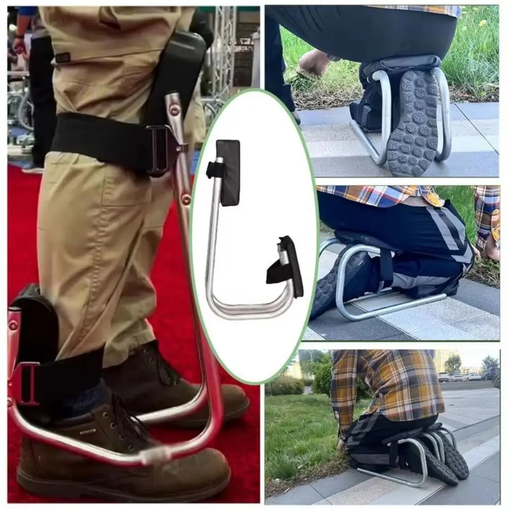 Sturdy Knee Seat Protector Wearable Ankle Support Garden Knee Seat Adjustable Labor-Saving Farm Work Garden Stool Chair