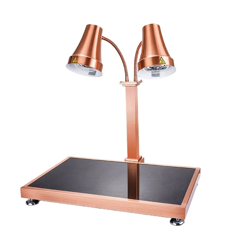 

Bronze color Double bulbs buffet food heat warmer table lamp cooked food insulation equipment for restaurant