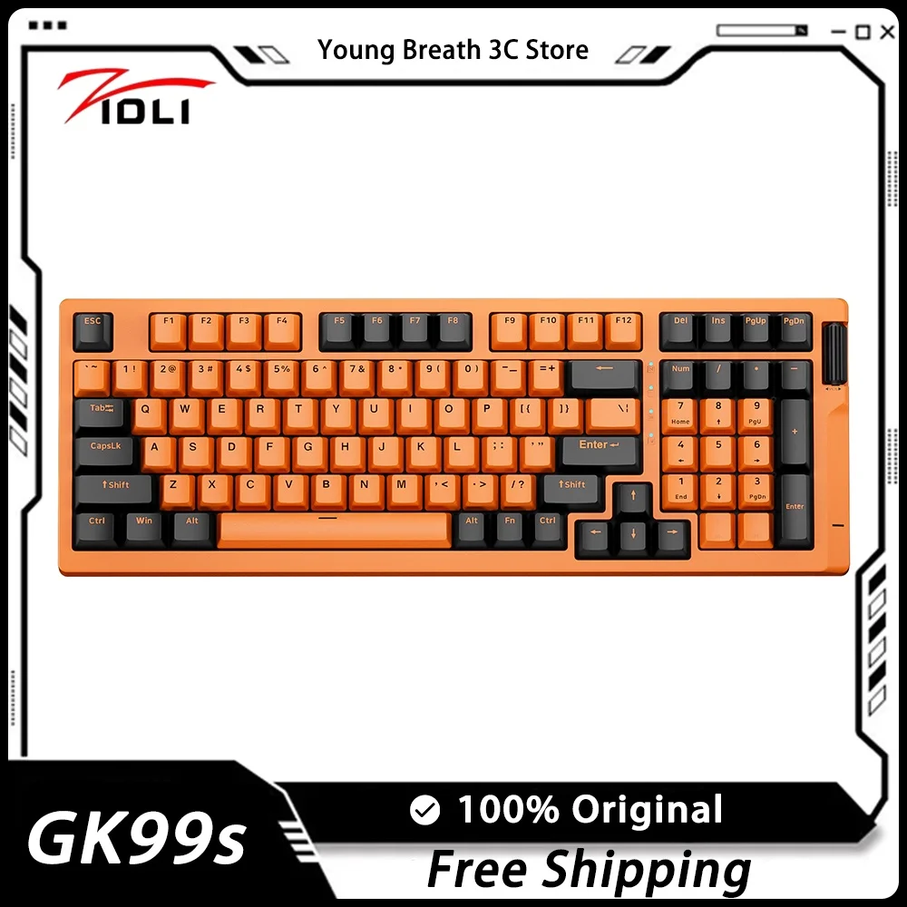 ZIDLI GK99s Mechanical Keyboard Wired Optical switch 98Key Waterproof PBT Accessorie Office Game Mechanical Keyboard Custom Gift