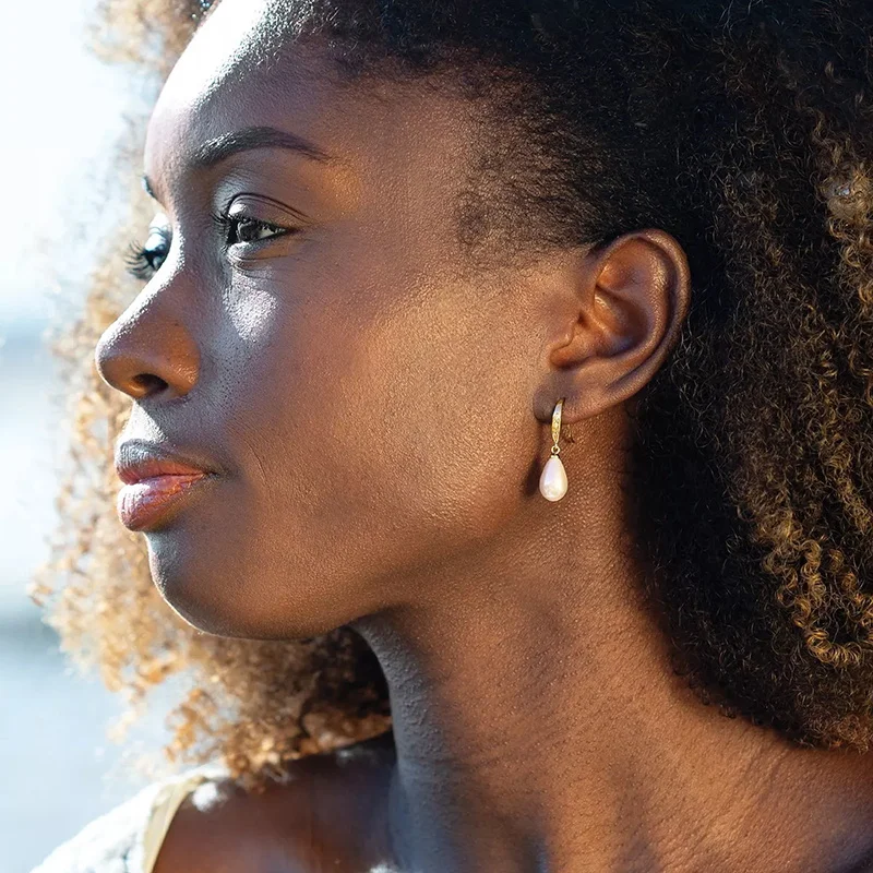 925 فضة الأذن إبرة لطيف أنيق اللؤلؤ قلادة مايكرو تمهيد الزركون الأذن السنانير النساء الكلاسيكية خمر أقراط مجوهرات #4