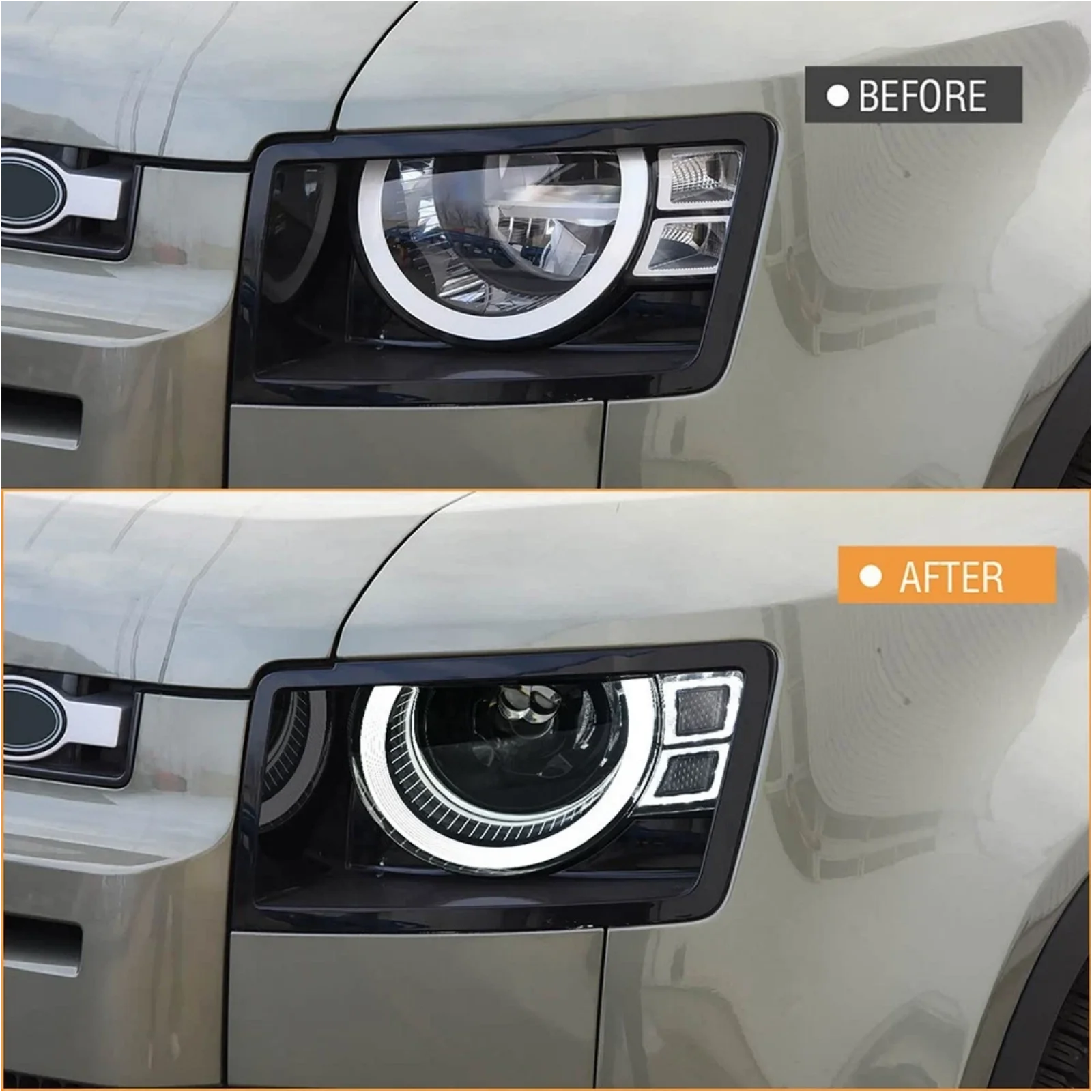 Head Lamp for 2020-2025 Land Rover Defender headlight assembly modification dynamic LED daytime running light headlights
