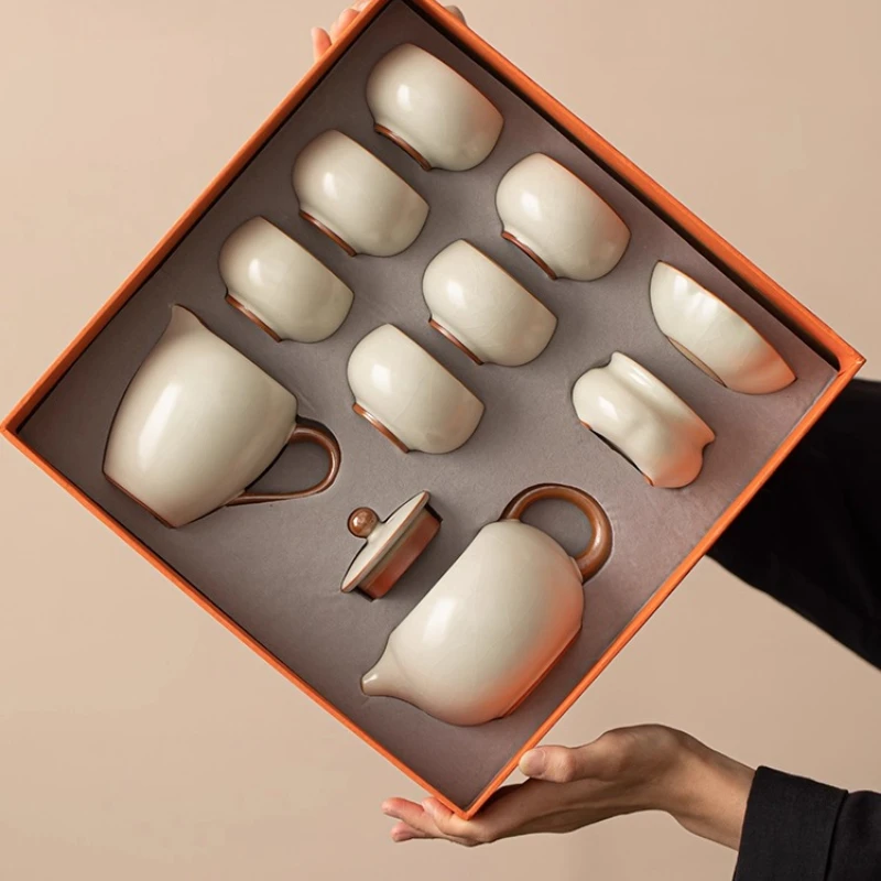 

teapot, teacup light luxury, high-end Kung Fu tea set, household Chinese style