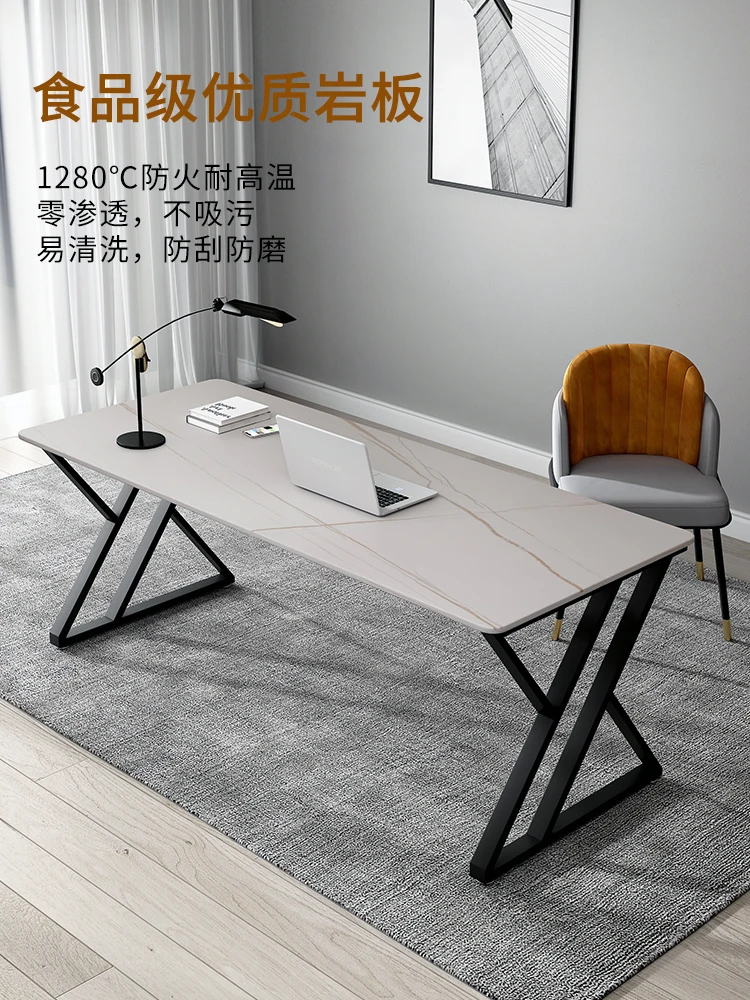 Rock board desk, minimalist modern computer desktop desk, bedroom writing desk, simple office desk