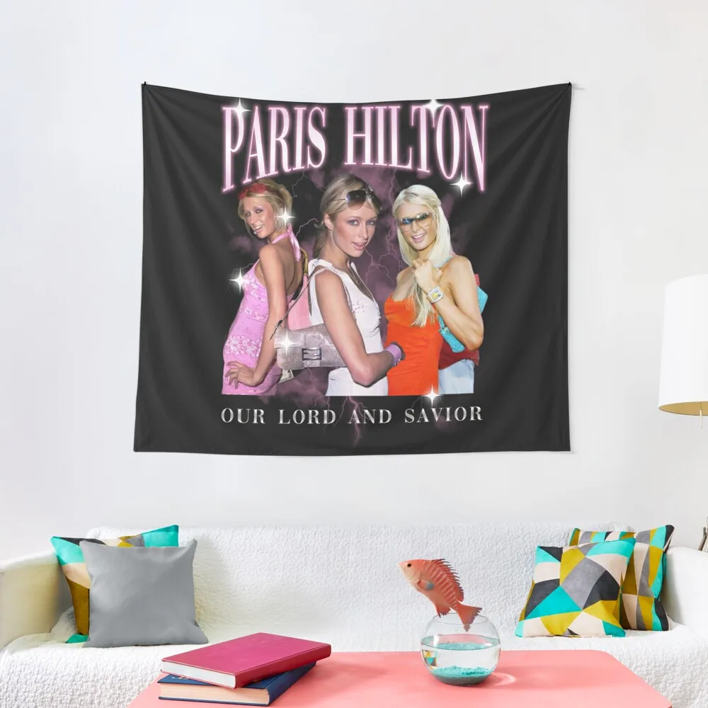 

PARIS HILTON - Our Lord & Savior Tapestry Home Decor Aesthetic Cute Decor Bedroom Decor Aesthetic Bedroom Tapestry