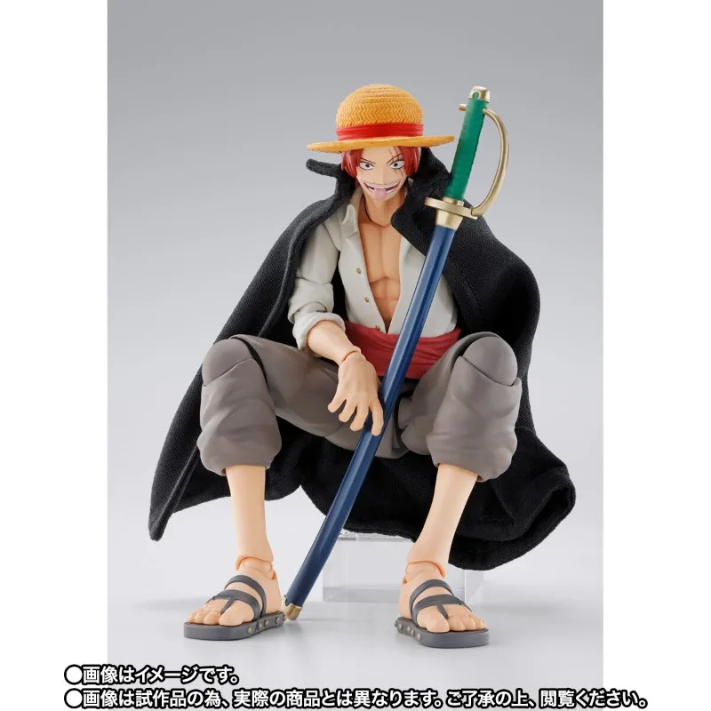 100% Original  Bandai S.H.Figuarts SHF One Piece SHANKS&MONKEY.D.LUFFY -CHILDHOOD Anime Action Figure Toy Gift Model Collection