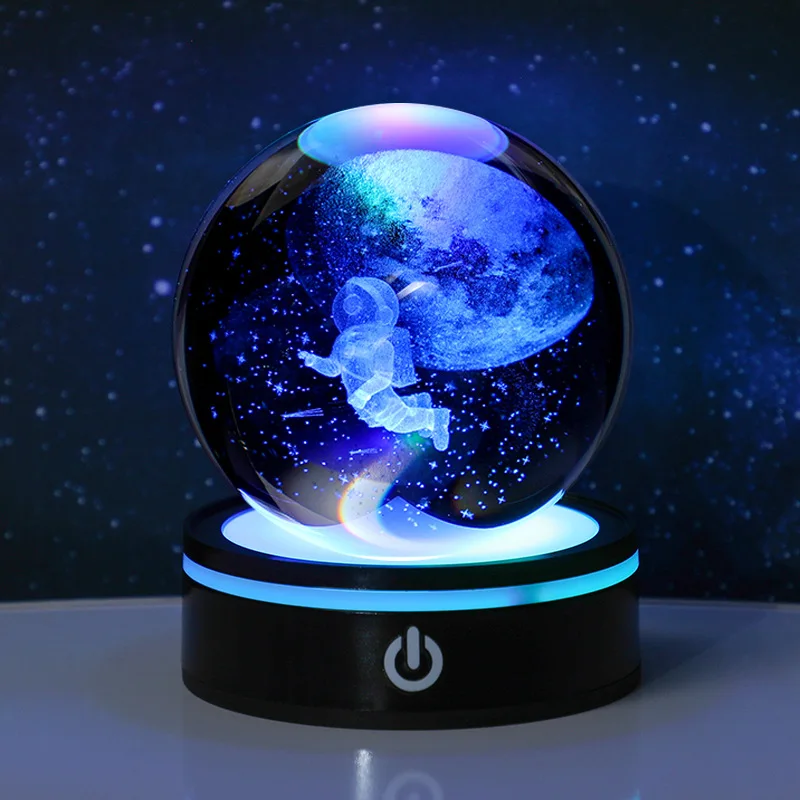 3D Luminous Night Light Touch Switch Plastic Base Bedroom Atmosphere Light with Hand Gift Desktop