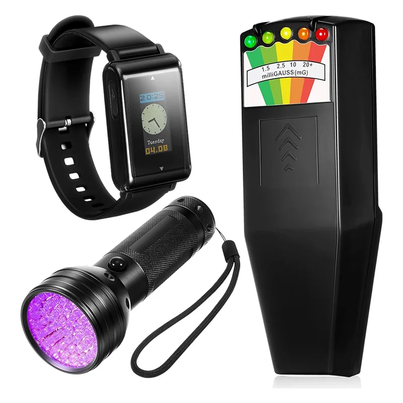 3 Piece Equipment Kit LED Emf For Paranormal Research Tools