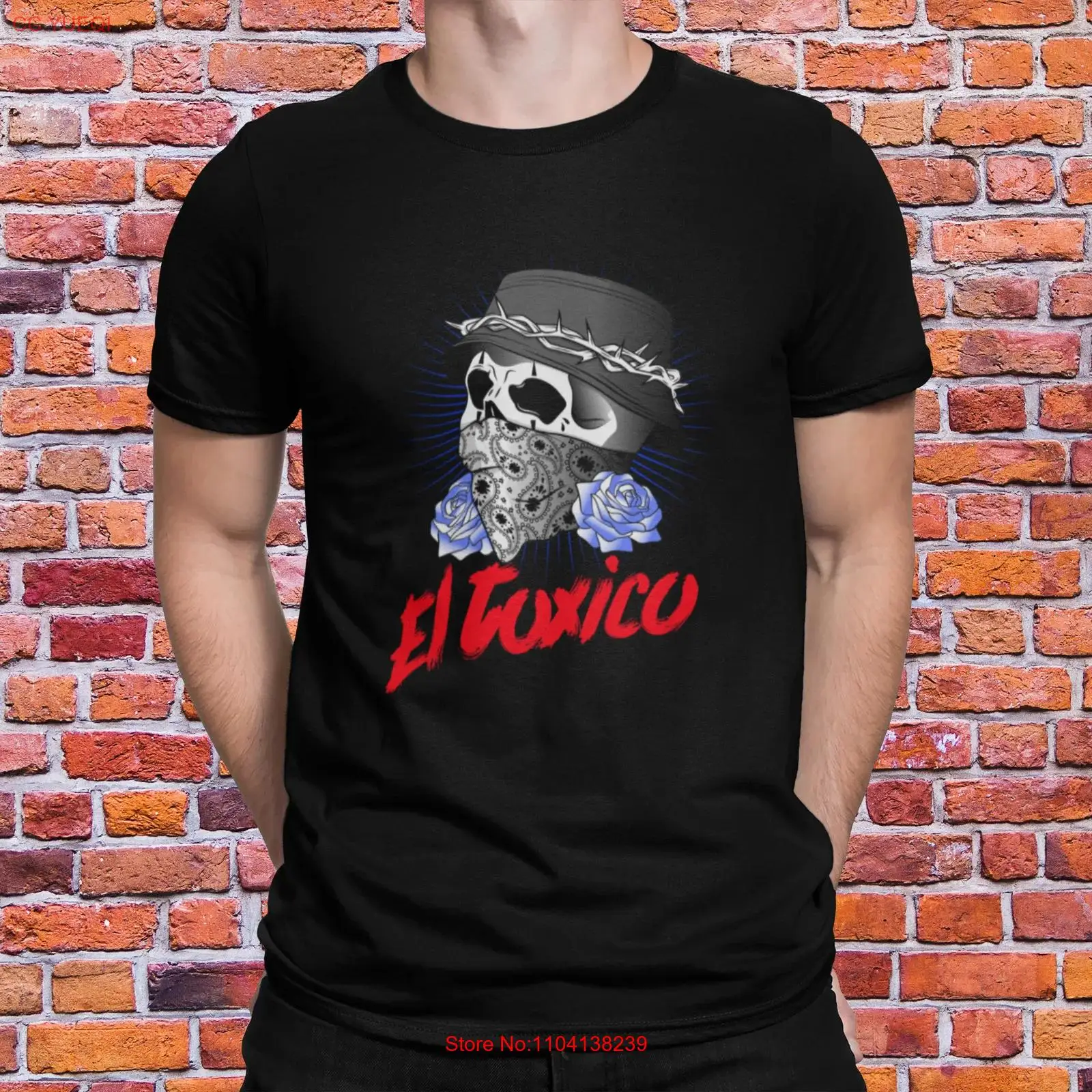 El Toxico Skull t-shirt, Camiseta de el Toxico, Urban Style t-shirt